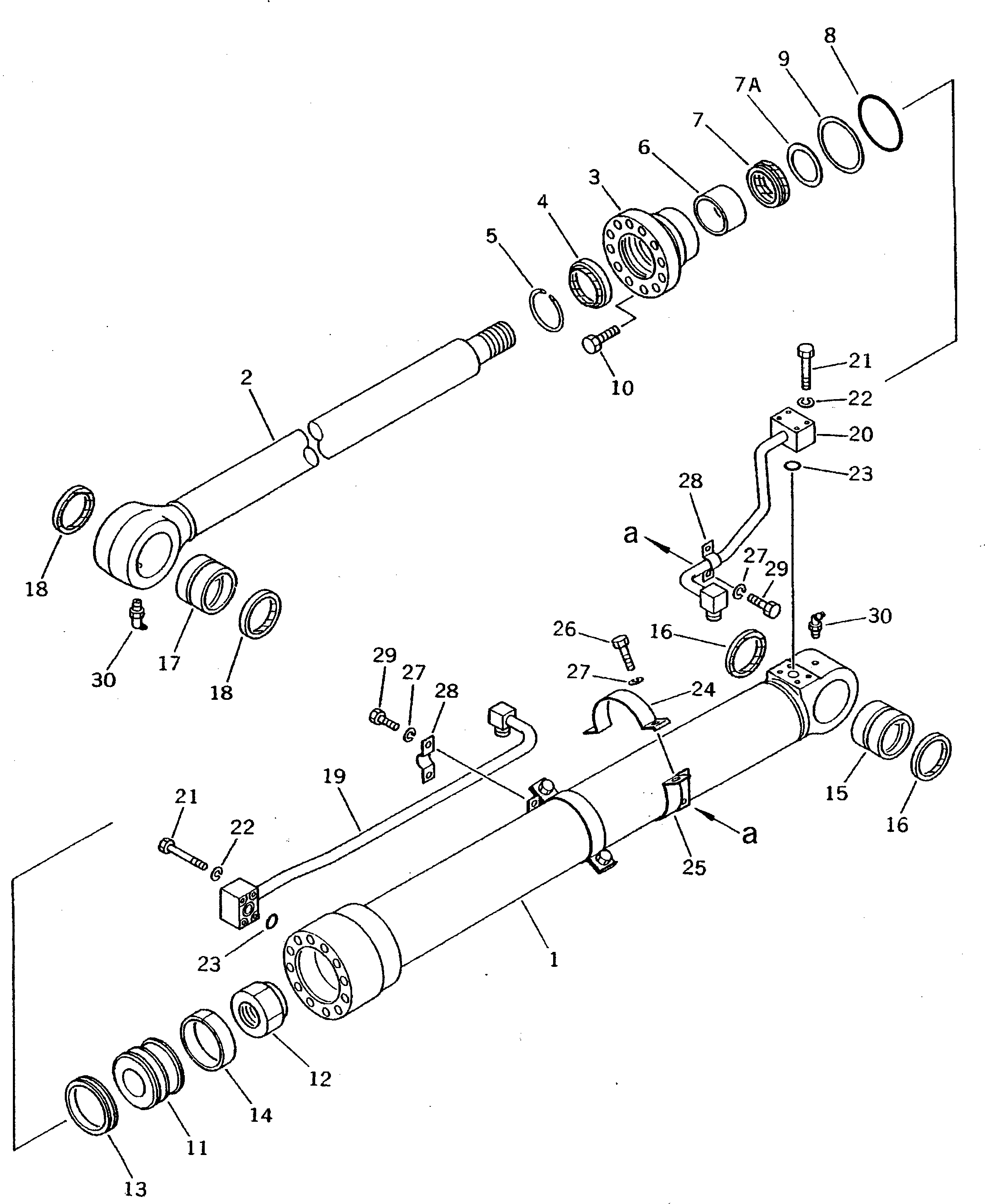 Схема запчастей Komatsu PW100NS-3 - ЦИЛИНДР КОВША(№-) РАБОЧЕЕ ОБОРУДОВАНИЕ