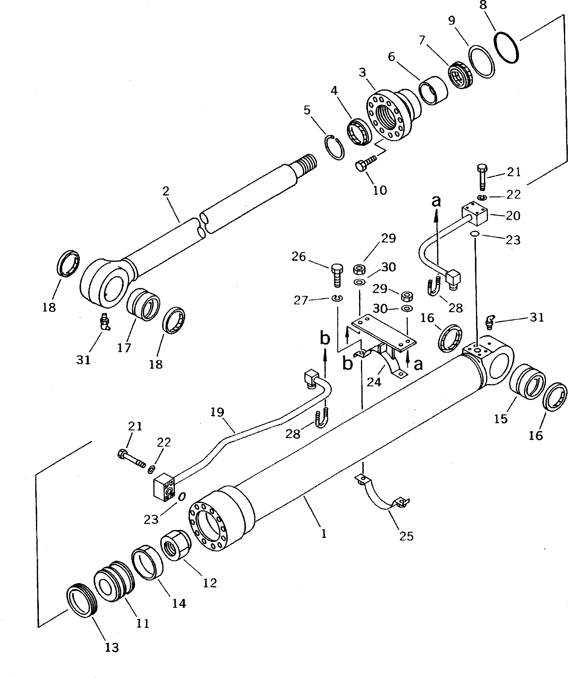 Схема запчастей Komatsu PW100NS-3 - ЦИЛИНДР КОВША(№-) РАБОЧЕЕ ОБОРУДОВАНИЕ