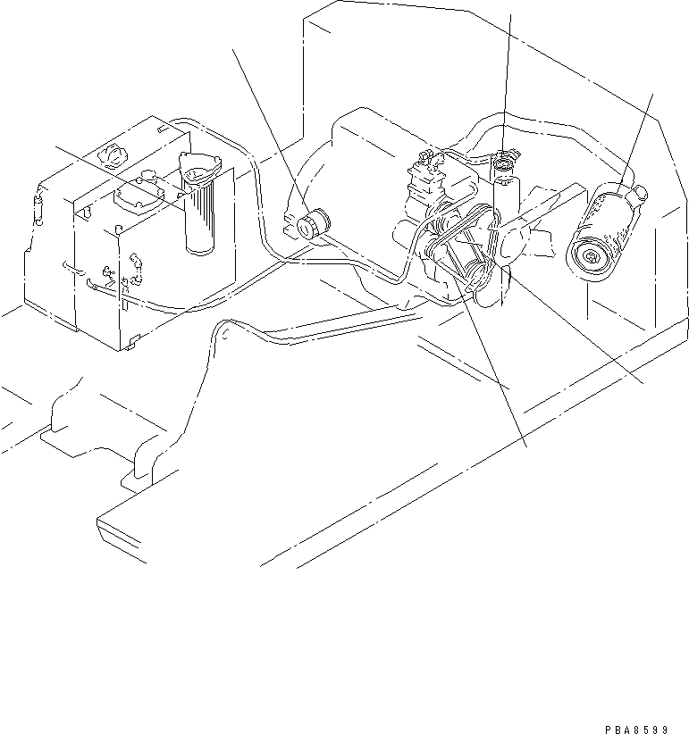 Схема запчастей Komatsu PW100S-3B - ЭЛЕМЕНТ И V-РЕМЕНЬ(№-) КАТАЛОГИ ЗЧ