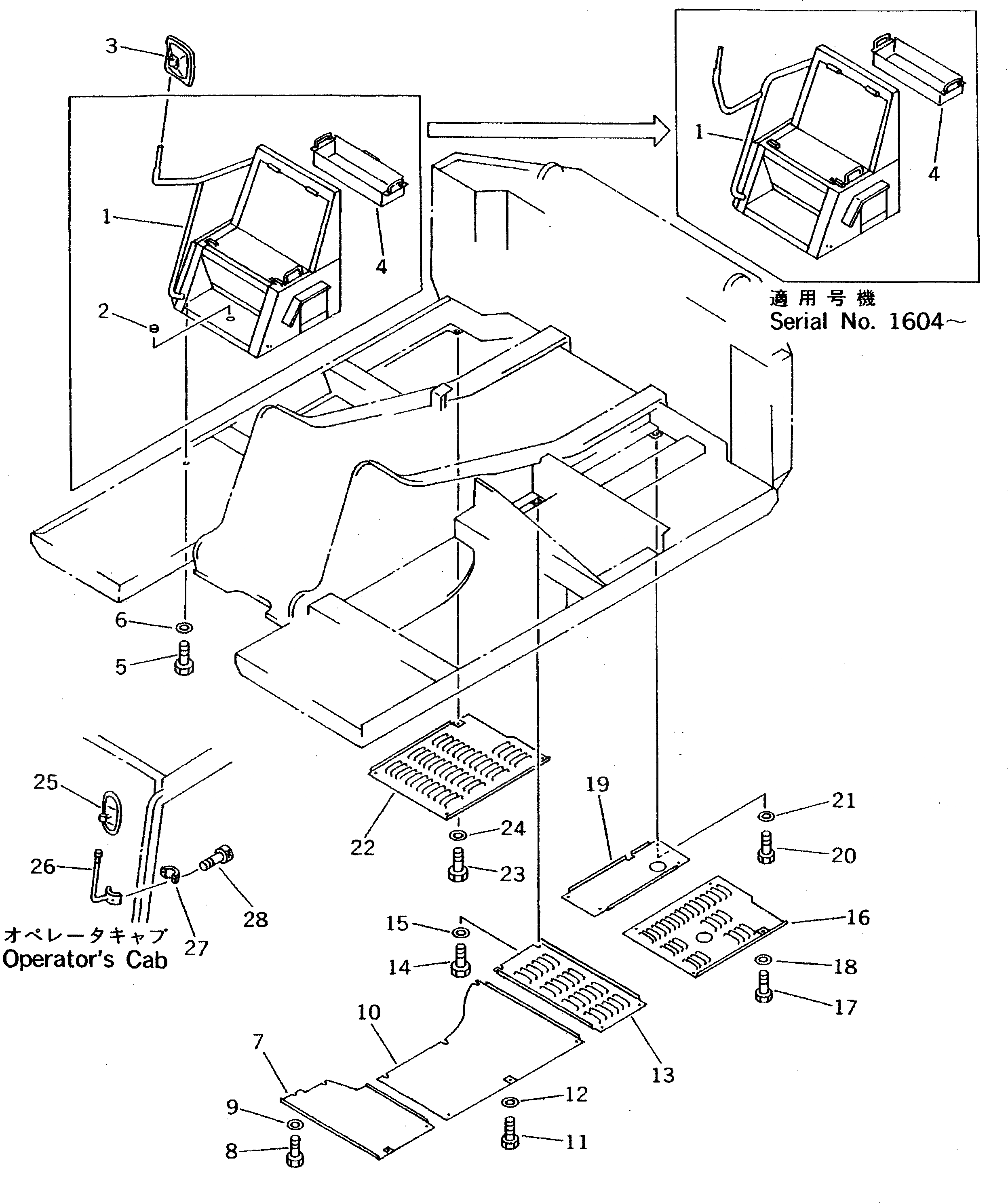 Схема запчастей Komatsu PW100S-3 - MACHINERY ОБСТАНОВКА (/) (ШУМОПОДАВЛ. СПЕЦ-Я)(№-8) СПЕЦ. APPLICATION ЧАСТИ¤ МАРКИРОВКА¤ ИНСТРУМЕНТ И РЕМКОМПЛЕКТЫ