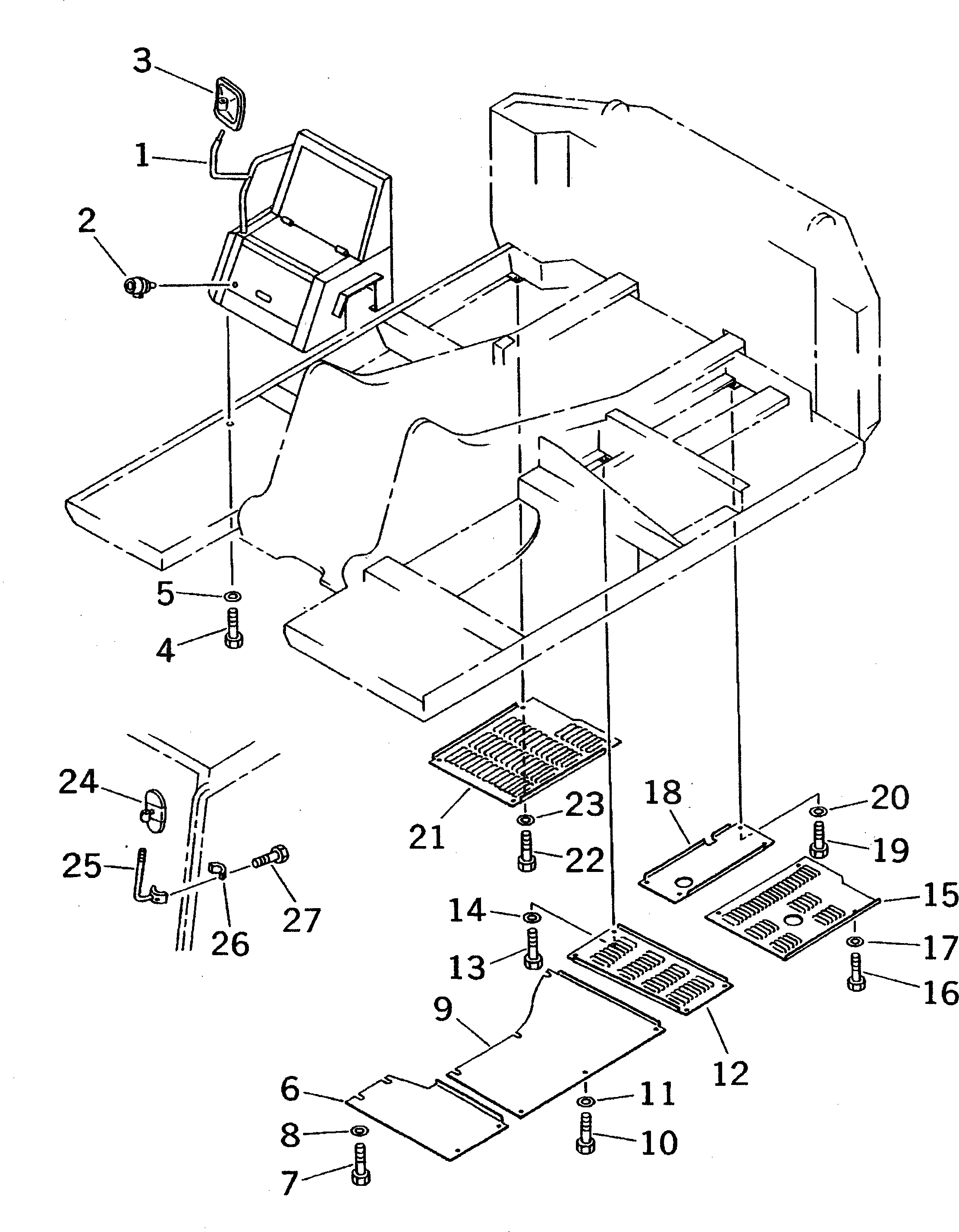 Схема запчастей Komatsu PW100S-3 - MACHINERY ОБСТАНОВКА (/) (ШУМОПОДАВЛ. СПЕЦ-Я)(№8-) СПЕЦ. APPLICATION ЧАСТИ¤ МАРКИРОВКА¤ ИНСТРУМЕНТ И РЕМКОМПЛЕКТЫ