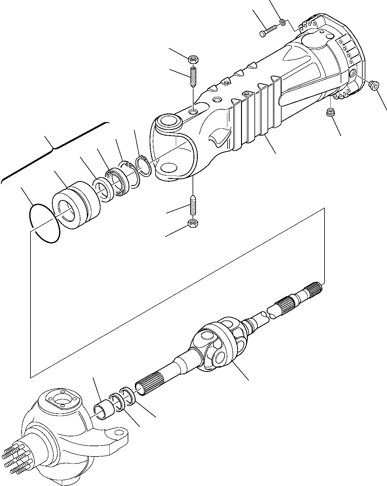 Схема запчастей Komatsu PW110R-1 - ЗАДН. МОСТ (/8) ХОДОВАЯ