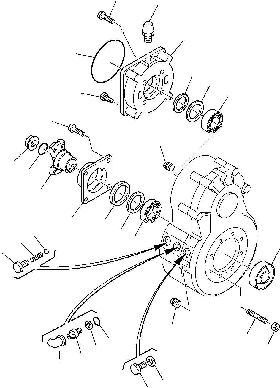 Схема запчастей Komatsu PW110R-1 - ЗАДН. МОСТ (/8) ХОДОВАЯ