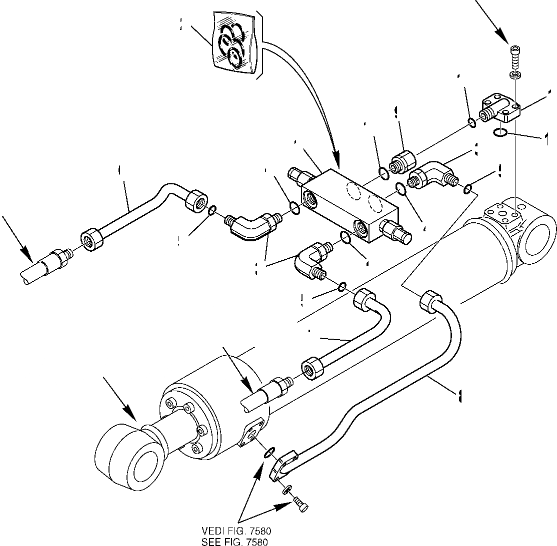 Схема запчастей Komatsu PW110R-1 - ГИДРОЛИНИЯ (ЦИЛИНДР КОВША) (КЛАПАН БЕЗОПАСНОСТИ) УПРАВЛ-Е РАБОЧИМ ОБОРУДОВАНИЕМ