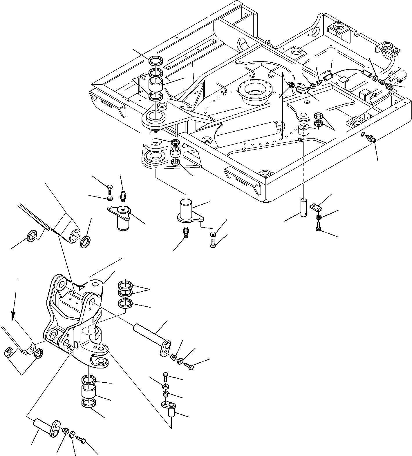 Схема запчастей Komatsu PW110R-1 - ПОВОРОТН. БЛОК РАБОЧЕЕ ОБОРУДОВАНИЕ