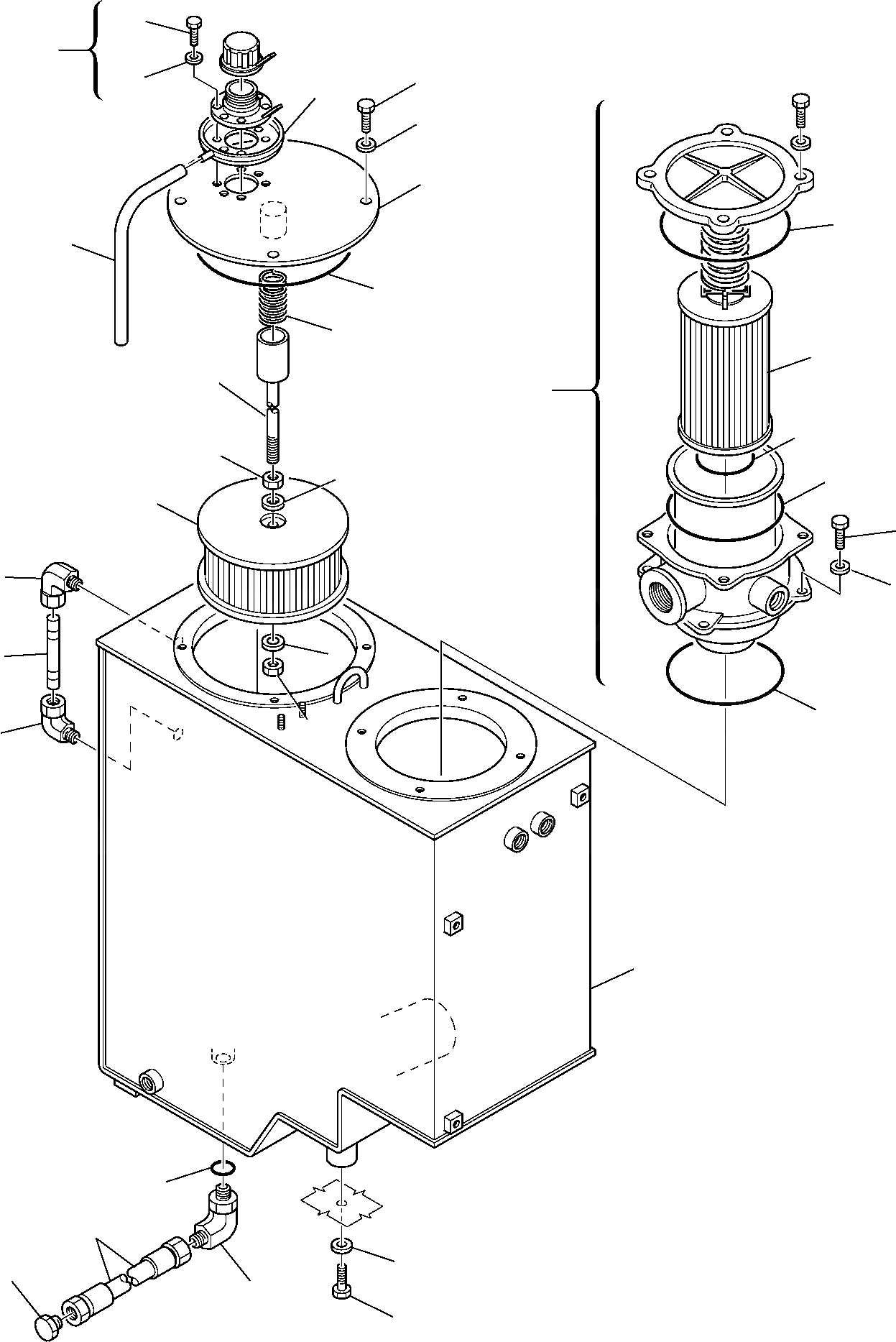 Схема запчастей Komatsu PW110R-1 - ГИДР. БАК. УПРАВЛ-Е РАБОЧИМ ОБОРУДОВАНИЕМ