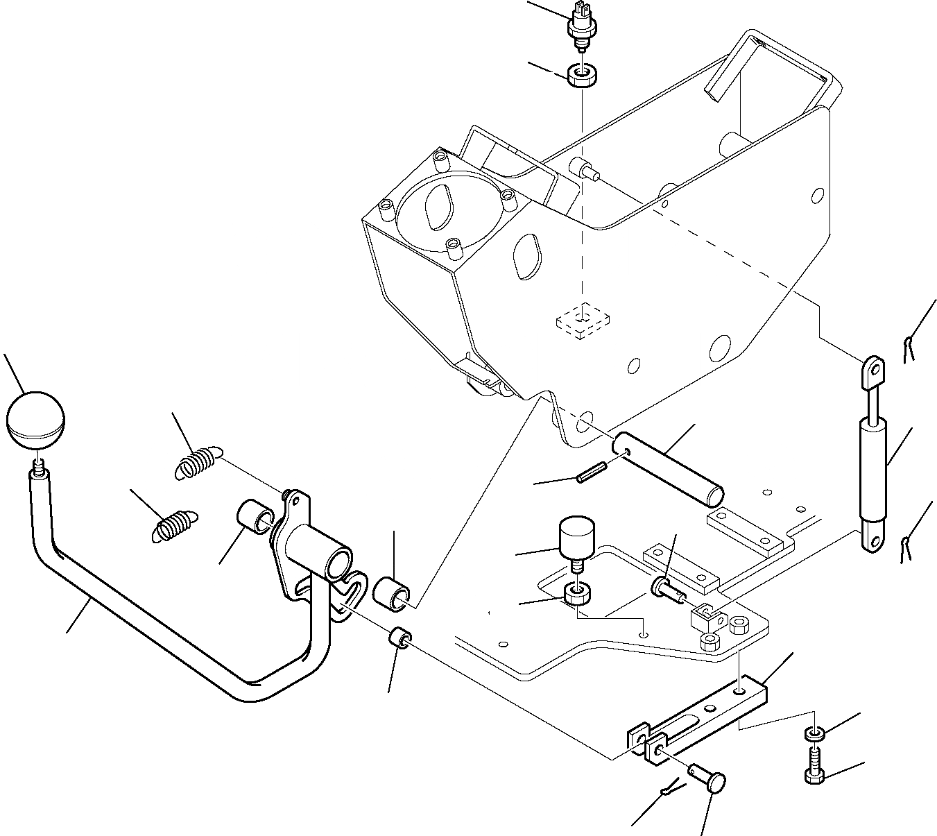 Схема запчастей Komatsu PW110R-1 - СЕРВОУПРАВЛ. СИСТЕМА STARTING РЫЧАГ СИСТЕМА УПРАВЛЕНИЯ И ОСНОВНАЯ РАМА