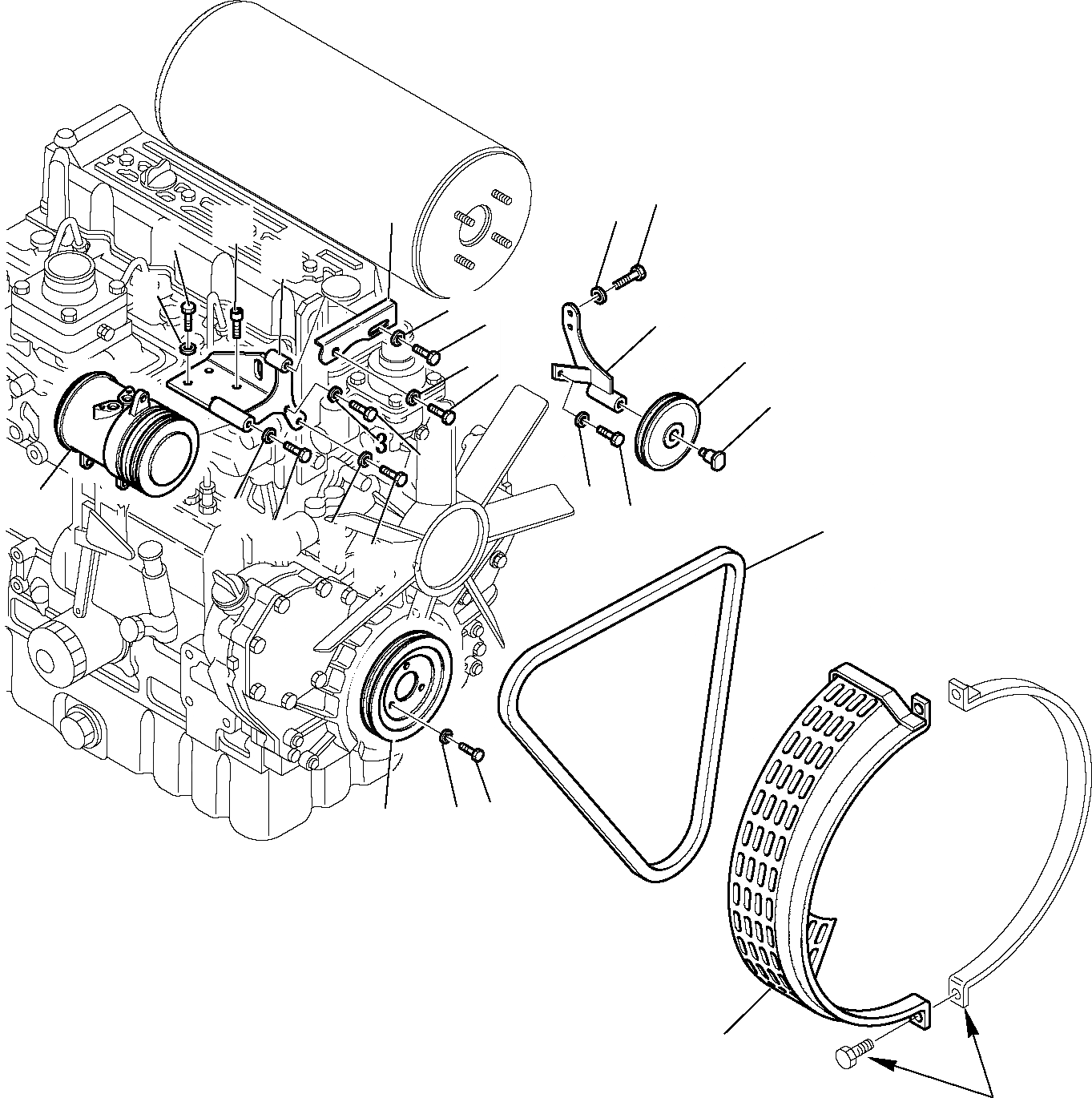 Схема запчастей Komatsu PW110R-1 - КОНДИЦ. СИСТЕМА (/7) ЧАСТИ КОРПУСА И КАБИНА