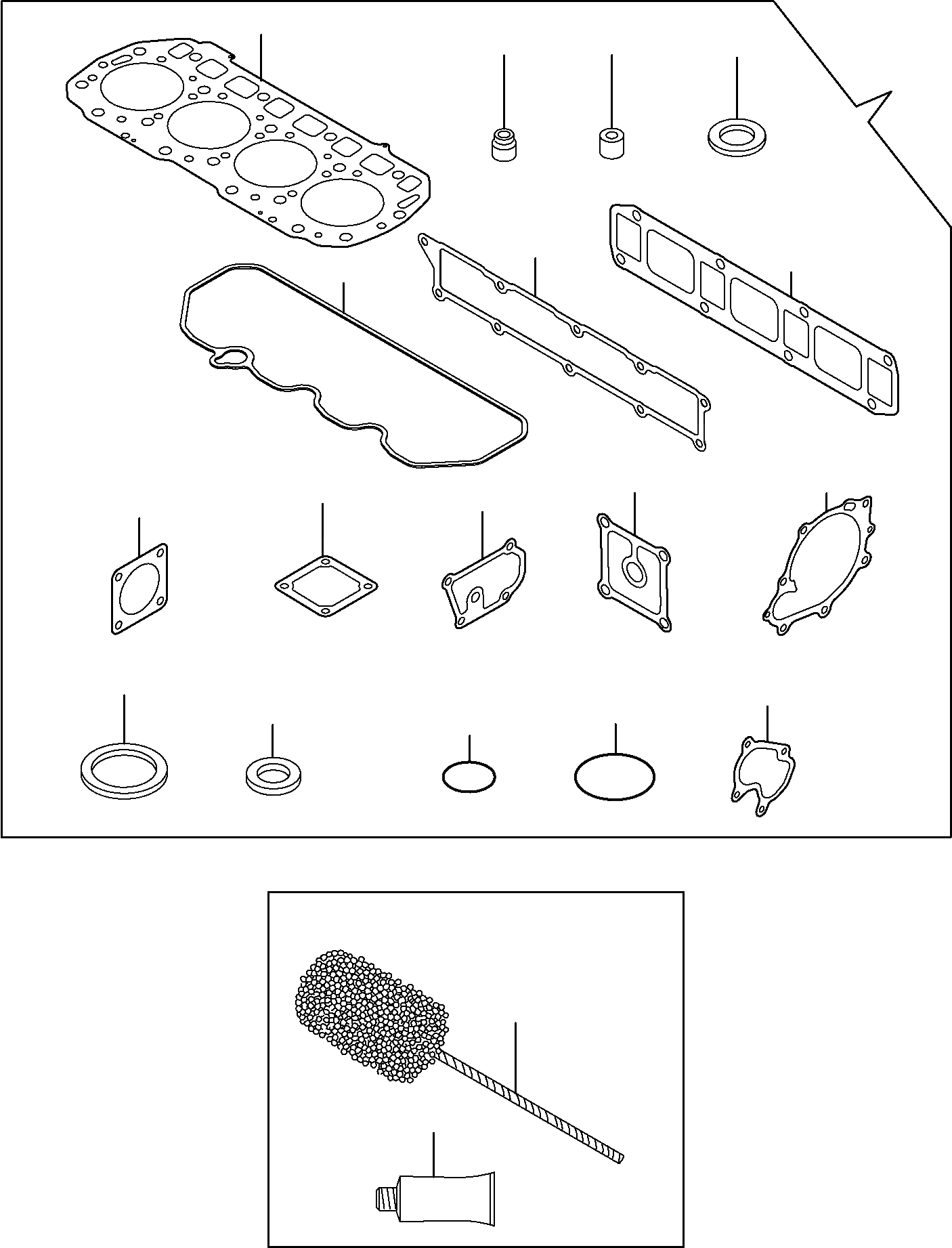 Схема запчастей Komatsu PW110R-1 - КОМПЛЕКТ ПРОКЛАДОК ДВИГАТЕЛЬ