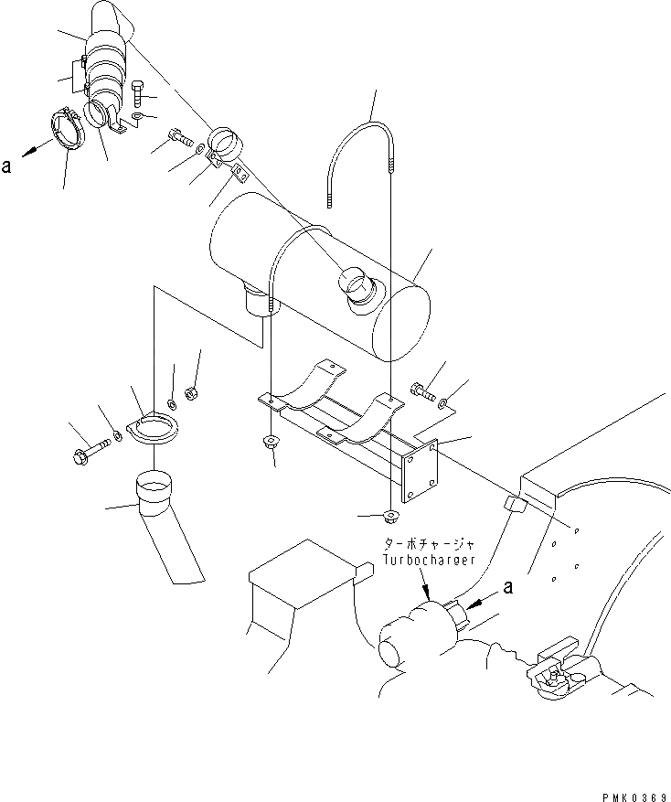 Схема запчастей Komatsu PW128UU-1 - ВЫПУСКН.(№-) КОМПОНЕНТЫ ДВИГАТЕЛЯ