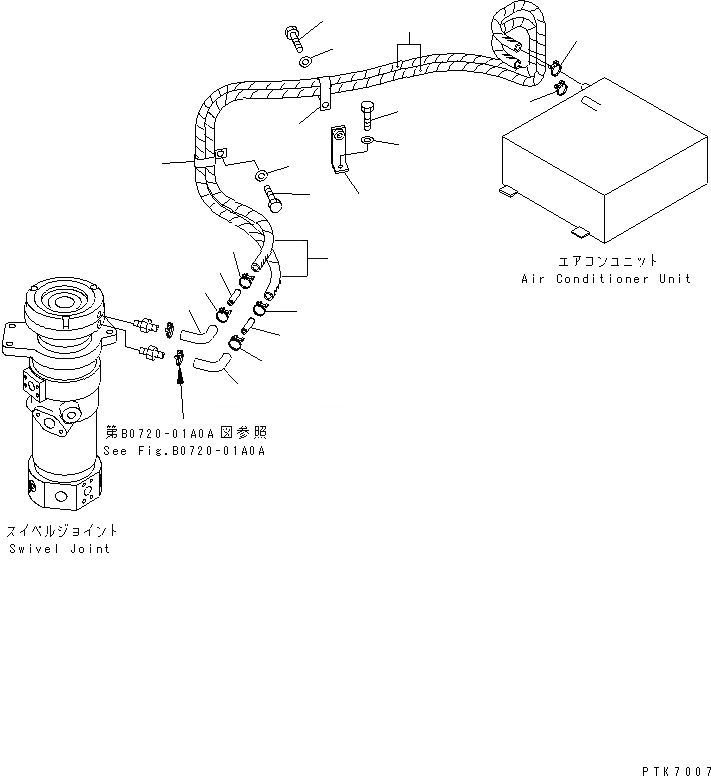 Схема запчастей Komatsu PW128UU-1 - ГИДР. ПРОВОД. ОБОГРЕВАТЕЛЯ (ОБОГРЕВАТЕЛЬ.)(№-) КОМПОНЕНТЫ ДВИГАТЕЛЯ