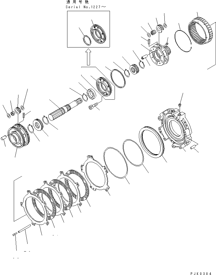 Схема запчастей Komatsu PW128UU-1 - ТРАНСМИССИЯ (BARE¤ /) ТРАНСМИССИЯ И КОМПОНЕНТЫ
