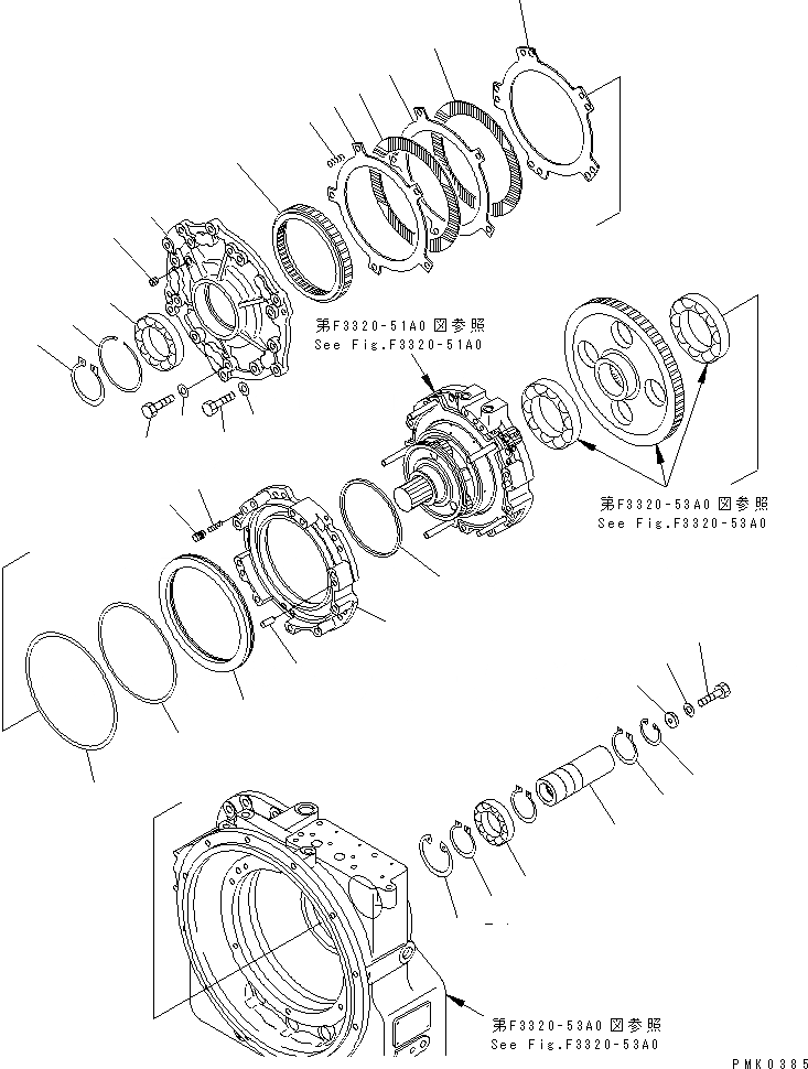 Схема запчастей Komatsu PW128UU-1 - ТРАНСМИССИЯ (BARE¤ /) ТРАНСМИССИЯ И КОМПОНЕНТЫ