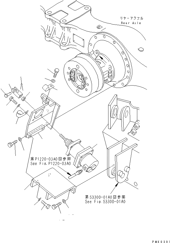 Схема запчастей Komatsu PW128UU-1 - СТОЯНОЧНЫЙ ТОРМОЗ (КРЕПЛЕНИЕ) ТРАНСМИССИЯ И КОМПОНЕНТЫ