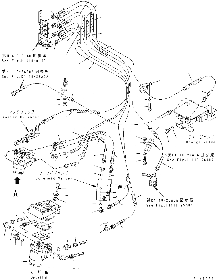Схема запчастей Komatsu PW128UU-1 - ОСНОВН. КОНСТРУКЦИЯ (РУЛЕВ. УПРАВЛЕНИЕ ЛИНИЯ)(№-) КАБИНА ОПЕРАТОРА И СИСТЕМА УПРАВЛЕНИЯ
