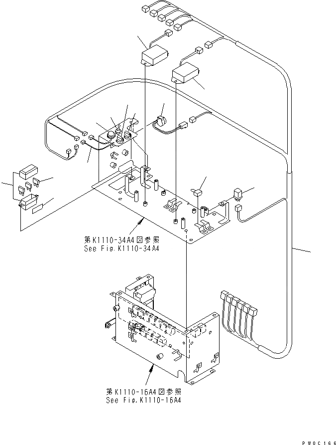 Схема запчастей Komatsu PW128UU-1 - ОСНОВН. КОНСТРУКЦИЯ (OFFSET СТРЕЛА ЭЛЕКТРОПРОВОДКА)(№-) КАБИНА ОПЕРАТОРА И СИСТЕМА УПРАВЛЕНИЯ