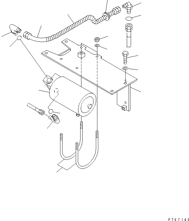 Схема запчастей Komatsu PW128UU-1 - РУЛЕВ. УПРАВЛЕНИЕ ЛИНИЯ¤ НИЖН. (МОТОР НАСОС)(№-) НИЖНЯЯ ГИДРОЛИНИЯ И ЛИНИЯ ХОДА