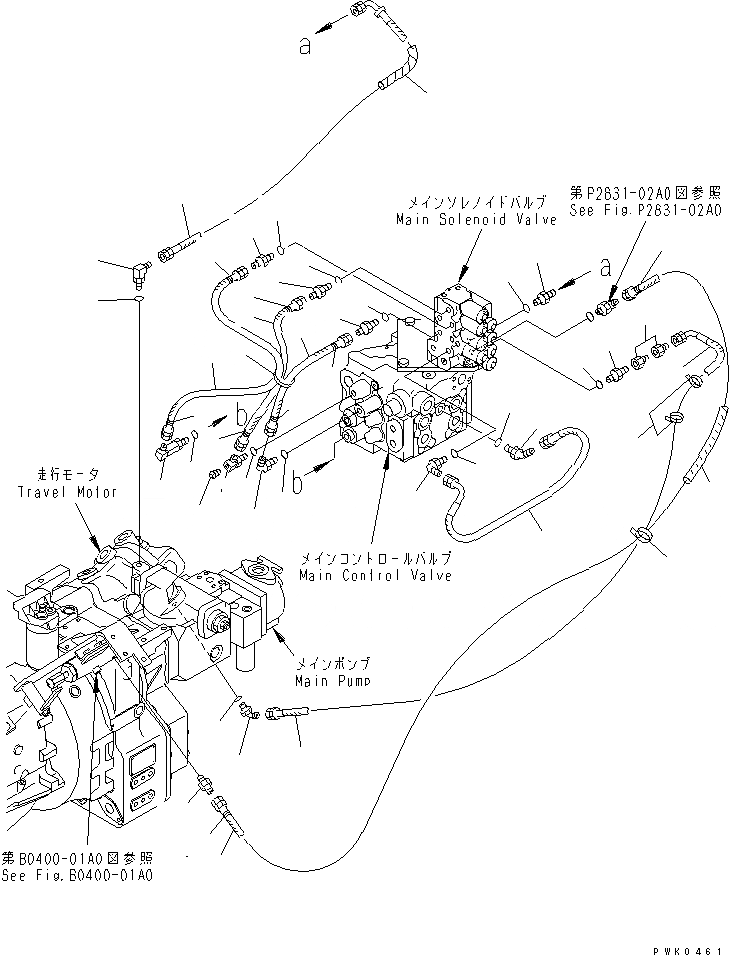 Схема запчастей Komatsu PW128UU-1 - СОЛЕНОИДНЫЙ КЛАПАН¤ НИЖН. (СОЛЕНОИДНЫЙ КЛАПАН ЛИНИЯ¤ /)(№-) НИЖНЯЯ ГИДРОЛИНИЯ И ЛИНИЯ ХОДА