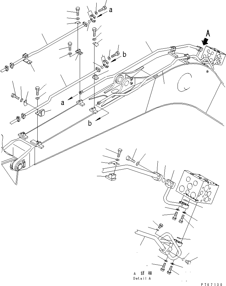 Схема запчастей Komatsu PW128UU-1 - MONO СТРЕЛА (НАВЕСНОЕ ОБОРУД-Е) (ДЛЯ -ACTUATER НАВЕСН. ОБОРУД)(№-) РАБОЧЕЕ ОБОРУДОВАНИЕ