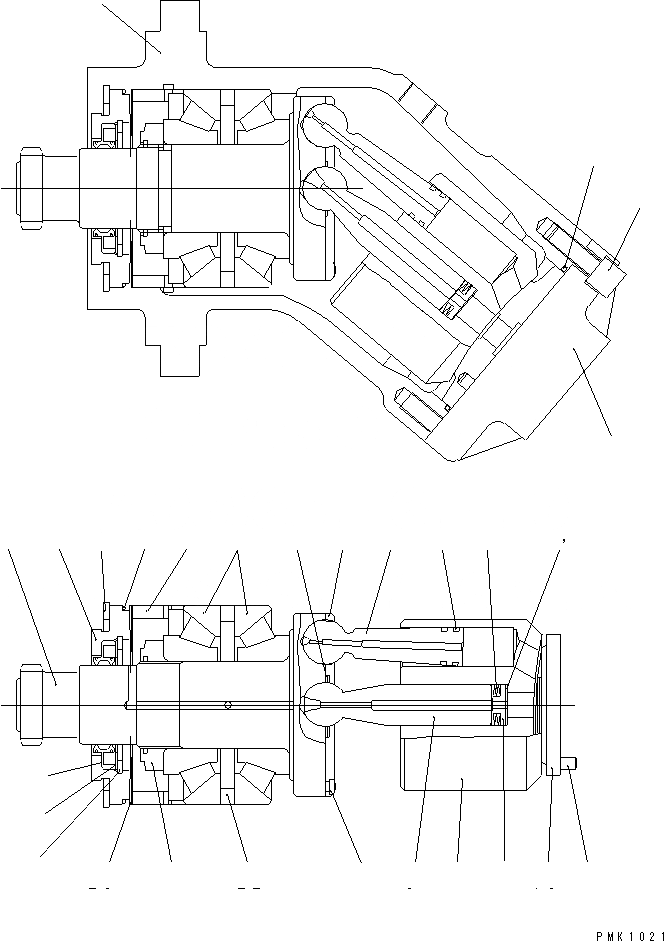 Схема запчастей Komatsu PW128UU-1 - МОТОР ХОДА (ПЕРЕДН.) ОСНОВН. КОМПОНЕНТЫ И РЕМКОМПЛЕКТЫ