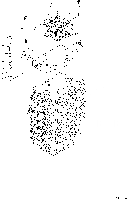 Схема запчастей Komatsu PW128UU-1 - ОСНОВН. КЛАПАН (2-СЕКЦИОНН. СТРЕЛА) (-ACTUATER НАВЕСН. ОБОРУД) (/) ОСНОВН. КОМПОНЕНТЫ И РЕМКОМПЛЕКТЫ