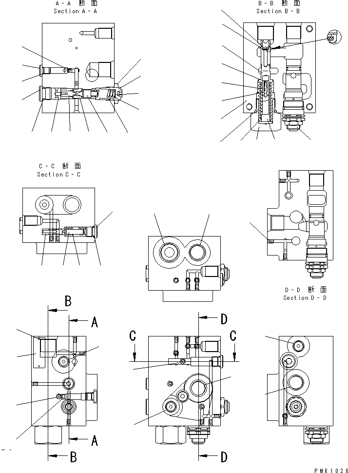 Схема запчастей Komatsu PW128UU-1 - ЗАГРУЗОЧН. КЛАПАН(№-) ОСНОВН. КОМПОНЕНТЫ И РЕМКОМПЛЕКТЫ