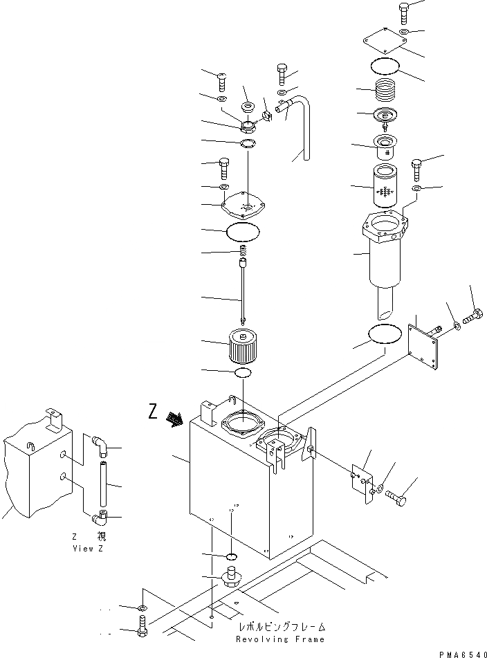 Схема запчастей Komatsu PW130-6K - ГИДР. БАК. ГИДРАВЛИКА