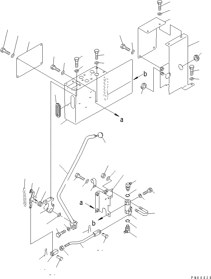 Схема запчастей Komatsu PW130-6K - ЛЕВ. СТОЙКА (СТОЙКА И ЗАДН. КРЫШКА) КАБИНА ОПЕРАТОРА И СИСТЕМА УПРАВЛЕНИЯ