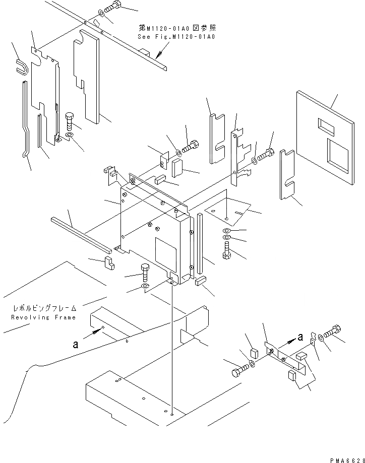 Схема запчастей Komatsu PW130-6K - ПЕРЕГОРОДКА. (КРЫШКАЛЕВ.) ЧАСТИ КОРПУСА