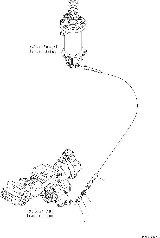 Схема запчастей Komatsu PW130-6K - СТОЯНОЧНЫЙ ТОРМОЗ ЛИНИЯ НИЖНЯЯ ГИДРОЛИНИЯ И ЛИНИЯ ХОДА