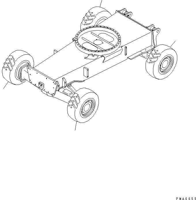 Схема запчастей Komatsu PW130-6K - КОЛЕСА (SYNGLE ТИП) SUSPENTION И КОЛЕСА