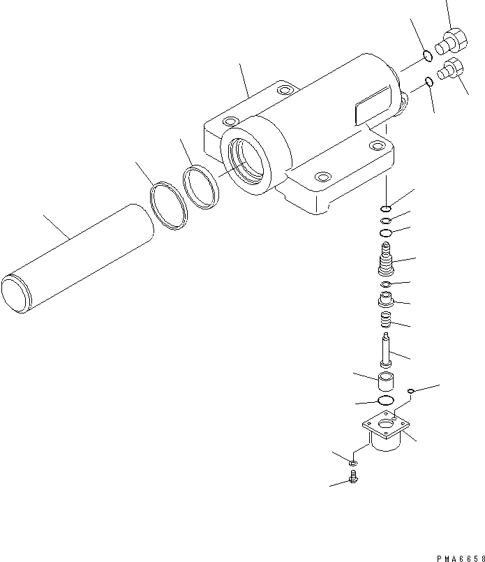 Схема запчастей Komatsu PW130-6K - ПОДВЕСКА БЛОКИР. ЦИЛИНДР SUSPENTION И КОЛЕСА