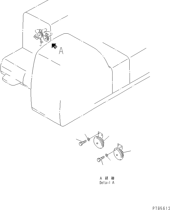 Схема запчастей Komatsu PW130-7K - ЭЛЕКТРОПРОВОДКА (ЗВУК. СИГНАЛ.) ЭЛЕКТРИКА