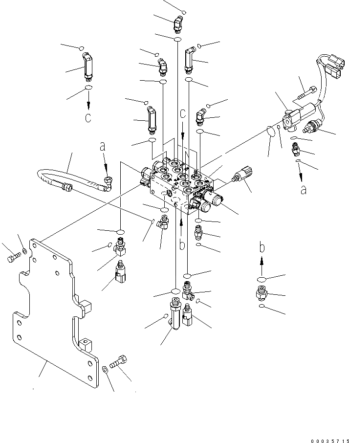 Схема запчастей Komatsu PW130-7K - СОЛЕНОИДНЫЙ КЛАПАН ( STATION) ГИДРАВЛИКА
