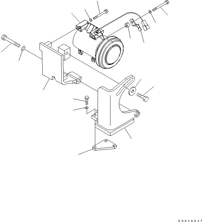 Схема запчастей Komatsu PW130-7K - КОНДИЦ. ВОЗДУХА (КОМПРЕССОР) КАБИНА ОПЕРАТОРА И СИСТЕМА УПРАВЛЕНИЯ