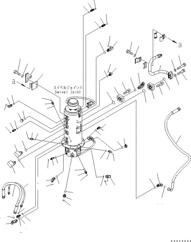 Схема запчастей Komatsu PW130-7K - ПОВОРОТНОЕ СОЕДИНЕНИЕ И КОМПОНЕНТЫ ПОВОРОТН. КРУГ И КОМПОНЕНТЫ