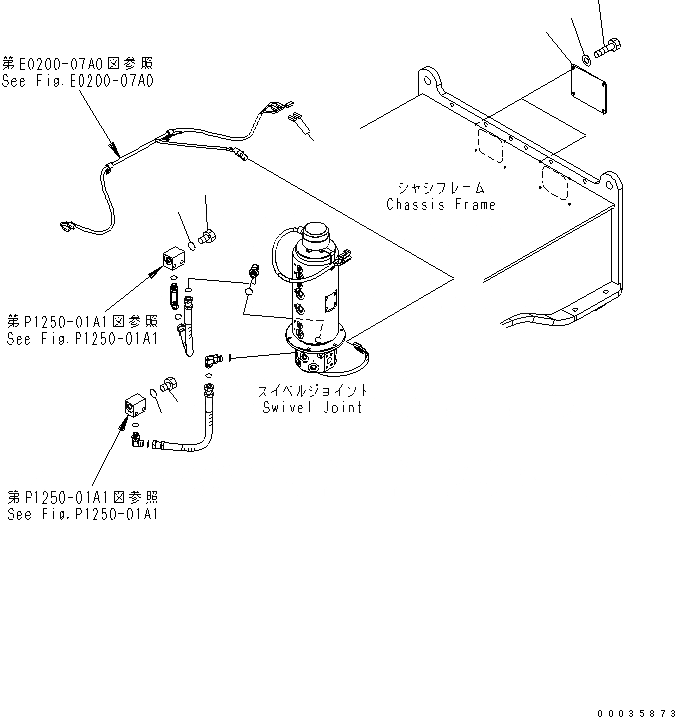 Схема запчастей Komatsu PW130-7K - НИЖН. БЕЗ НАВЕСН. ОБОРУД КРЫШКА(ЗАДН. БЕЗ НАВЕСН. ОБОРУД) (С ПЕРЕДН. ОПОРА) НИЖНЯЯ ГИДРОЛИНИЯ И ЛИНИЯ ХОДА