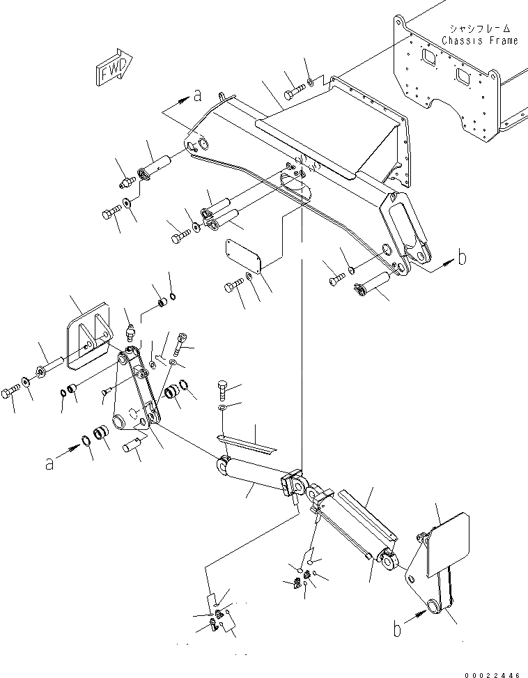 Схема запчастей Komatsu PW130-7K - ЗАДН. ОПОРА SUSPENTION И КОЛЕСА