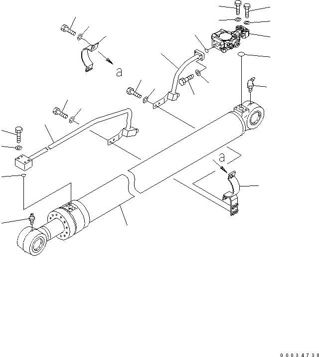 Схема запчастей Komatsu PW130-7K - СТРЕЛА ГИДРОЦИЛИНДР ПОДЪЕМА (ТРУБЫ) (R.H) (С SAFWTY КЛАПАН) (ДЛЯ 1-СЕКЦИОНН. СТРЕЛЫ) РАБОЧЕЕ ОБОРУДОВАНИЕ