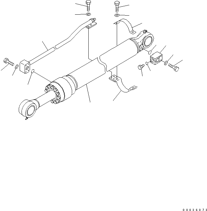 Схема запчастей Komatsu PW130-7K - ЦИЛИНДР КОВША ТРУБЫ РАБОЧЕЕ ОБОРУДОВАНИЕ