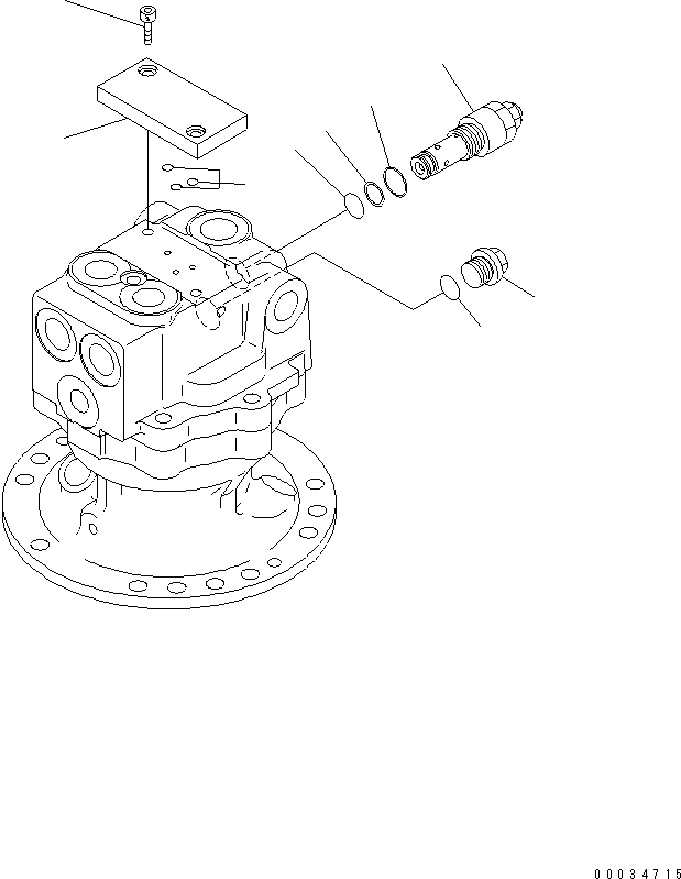Схема запчастей Komatsu PW130-7K - МОТОР ПОВОРОТА (/) ОСНОВН. КОМПОНЕНТЫ И РЕМКОМПЛЕКТЫ