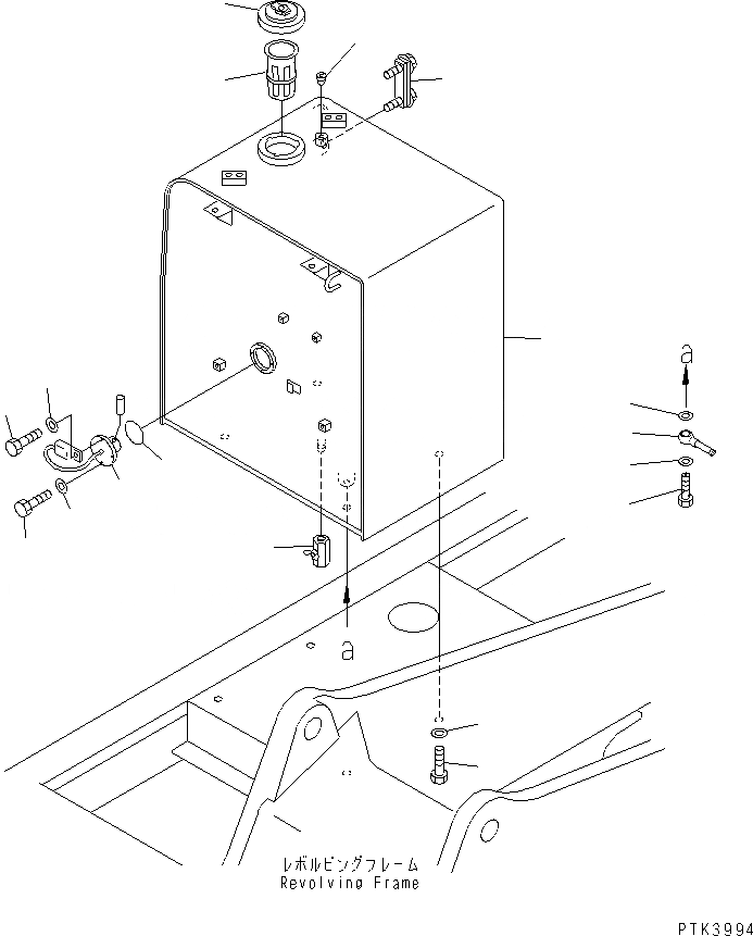 Схема запчастей Komatsu PW130ES-6K - ТОПЛИВН. БАК.(№K-K888) ТОПЛИВН. БАК. AND КОМПОНЕНТЫ