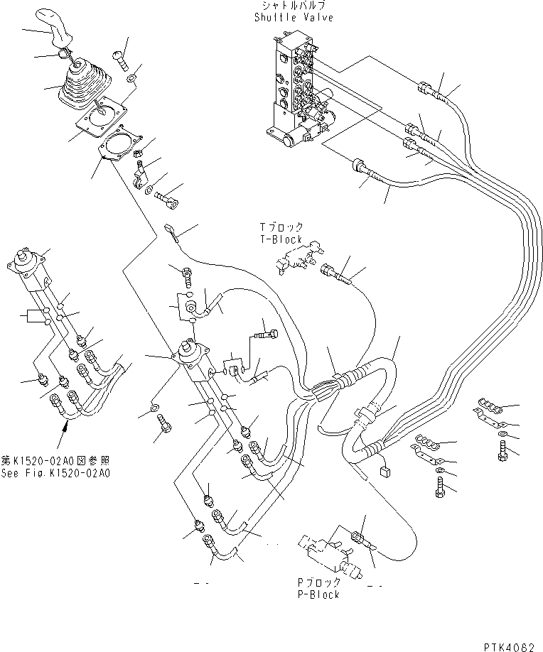 Схема запчастей Komatsu PW130ES-6K - ПОЛ (P.P.C. РАБОЧАЯ ЛИНИЯ ЛЕВ.)(№K-K999) КАБИНА ОПЕРАТОРА И СИСТЕМА УПРАВЛЕНИЯ