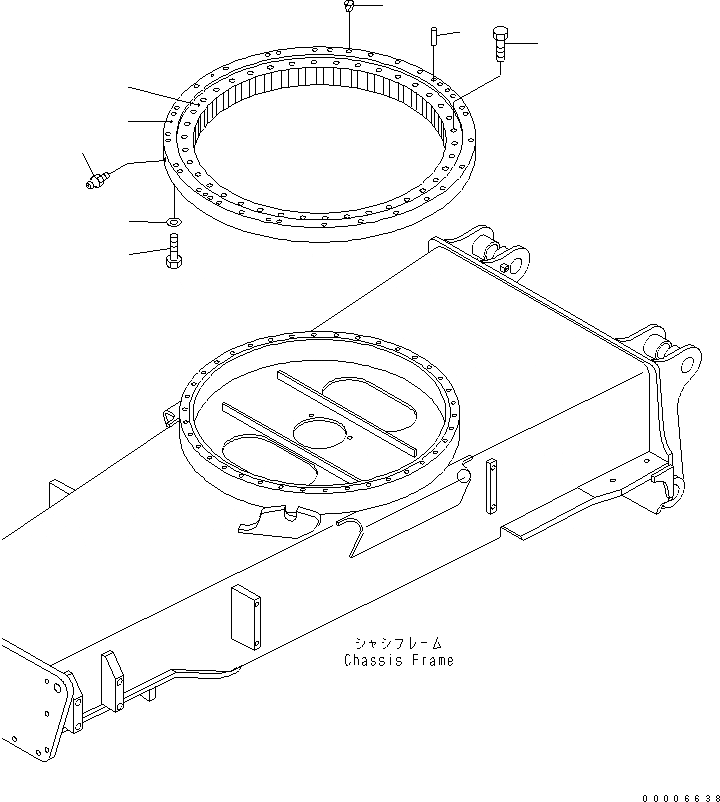 Схема запчастей Komatsu PW130ES-6K - ПОВОРОТН. КРУГ(№K-) ПОВОРОТН. КРУГ И КОМПОНЕНТЫ