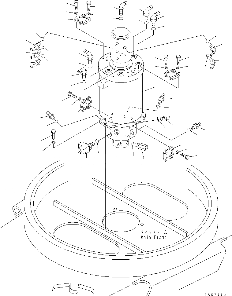 Схема запчастей Komatsu PW130ES-6K - ПОВОРОТНОЕ СОЕДИНЕНИЕ (КОМПОНЕНТЫ) ПОВОРОТН. КРУГ И КОМПОНЕНТЫ