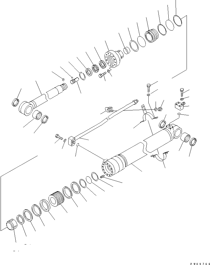 Схема запчастей Komatsu PW130ES-6K - ЦИЛИНДР РУКОЯТИ(ВНУТР. ЧАСТИ)(№K97-) РАБОЧЕЕ ОБОРУДОВАНИЕ