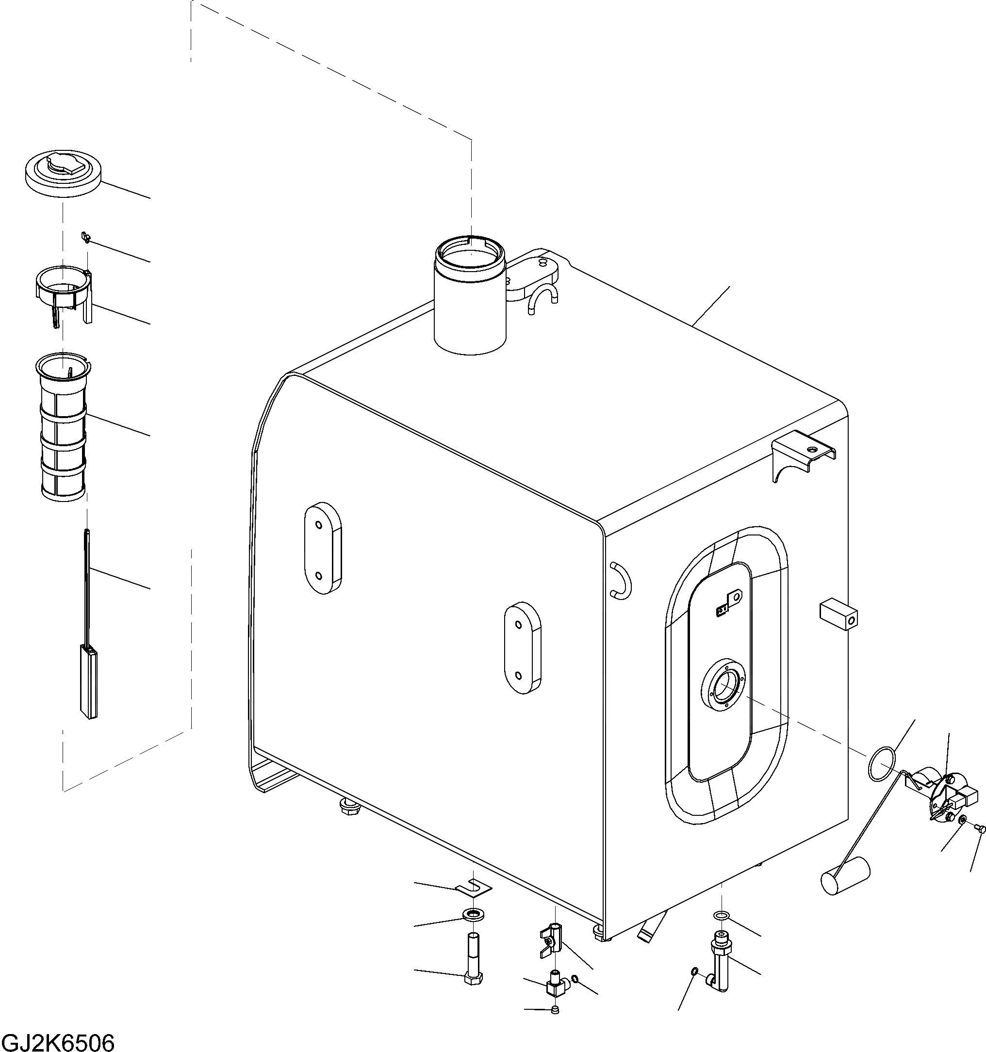 Схема запчастей Komatsu PW140-7 - ТОПЛИВН. БАК. (EXCEPT ITALY) D ТОПЛИВН. БАК. AND КОМПОНЕНТЫ