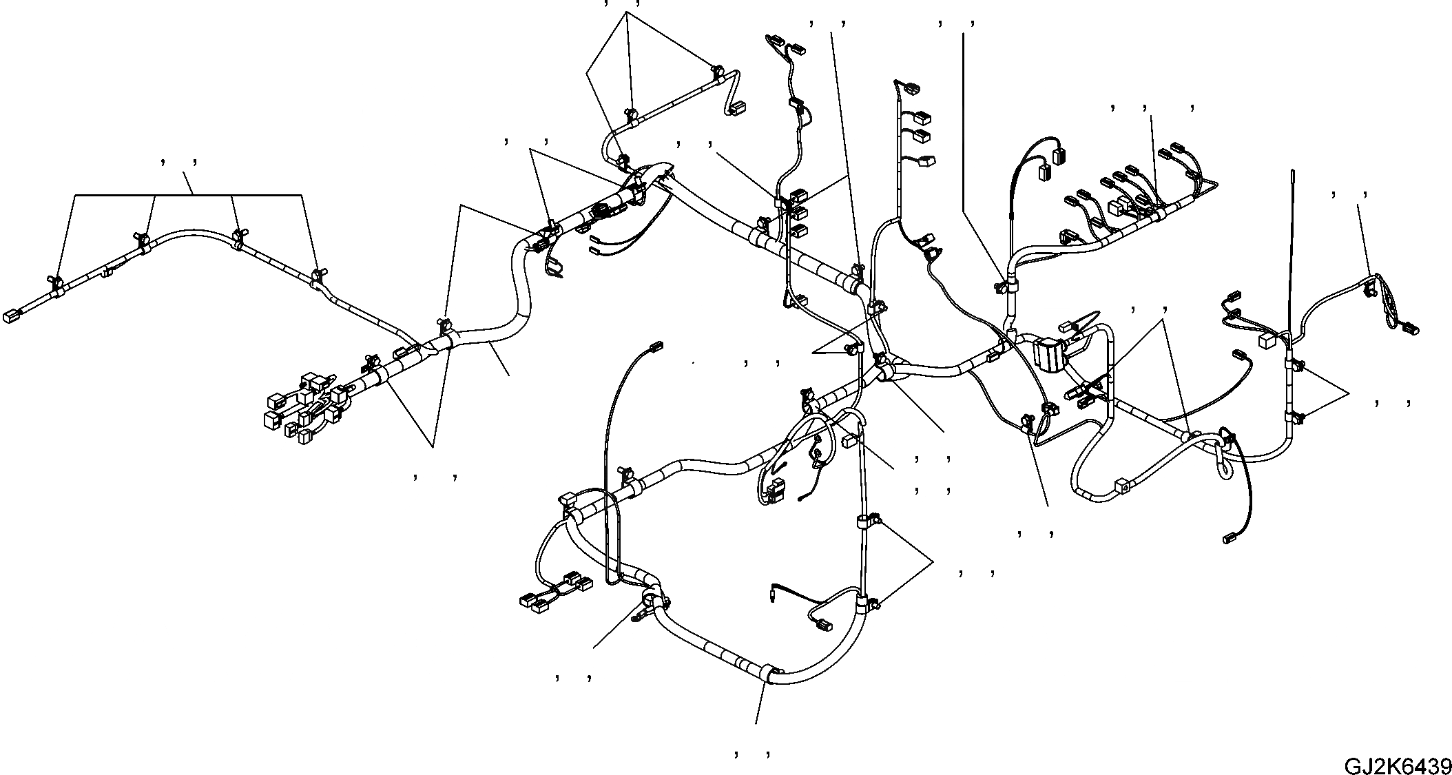Схема запчастей Komatsu PW140-7 - ОСНОВН. Э/ПРОВОДКА E ЭЛЕКТРИКА