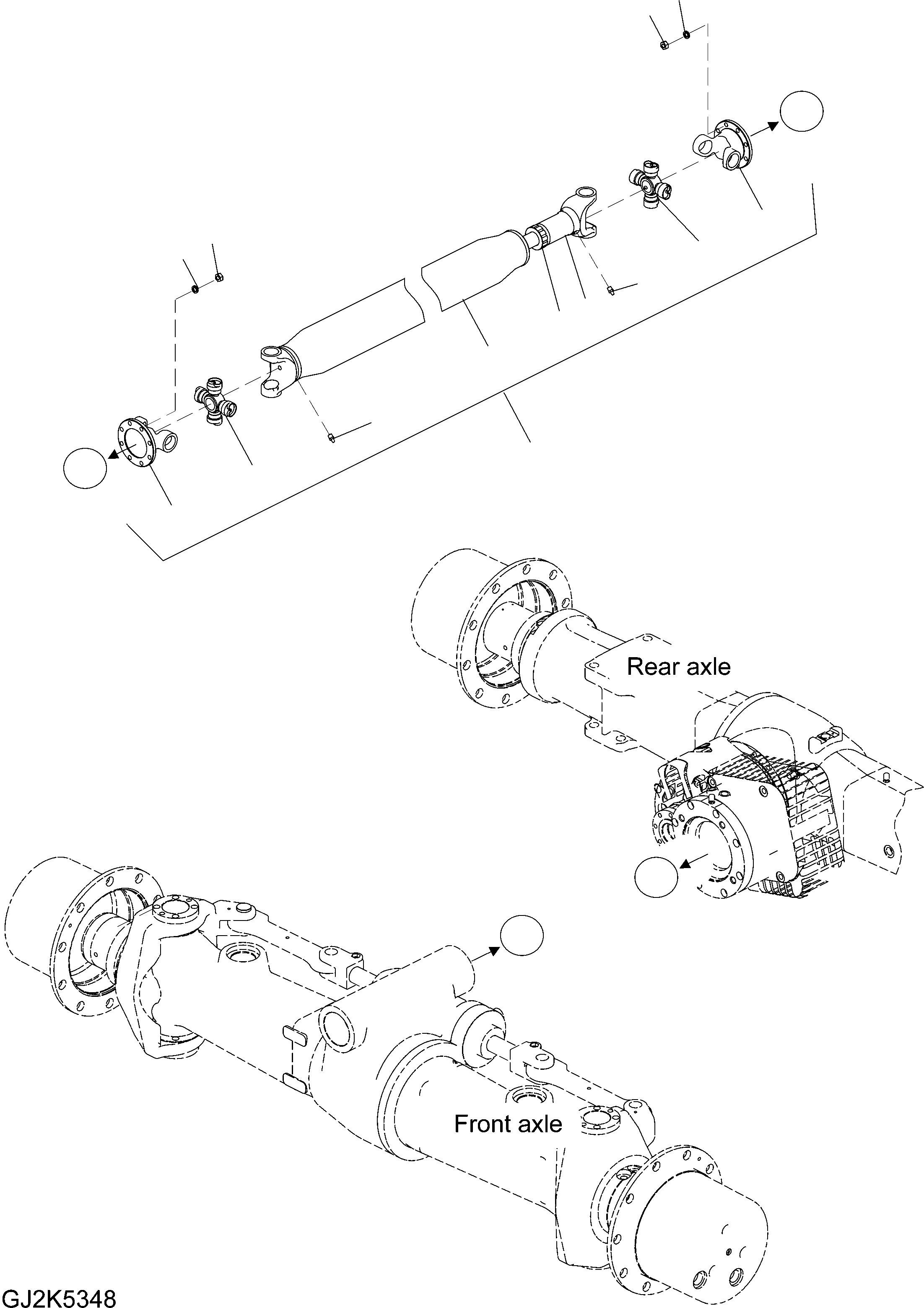 Схема запчастей Komatsu PW140-7 - ВЕДУЩ. ВАЛ F СИЛОВАЯ ПЕРЕДАЧА