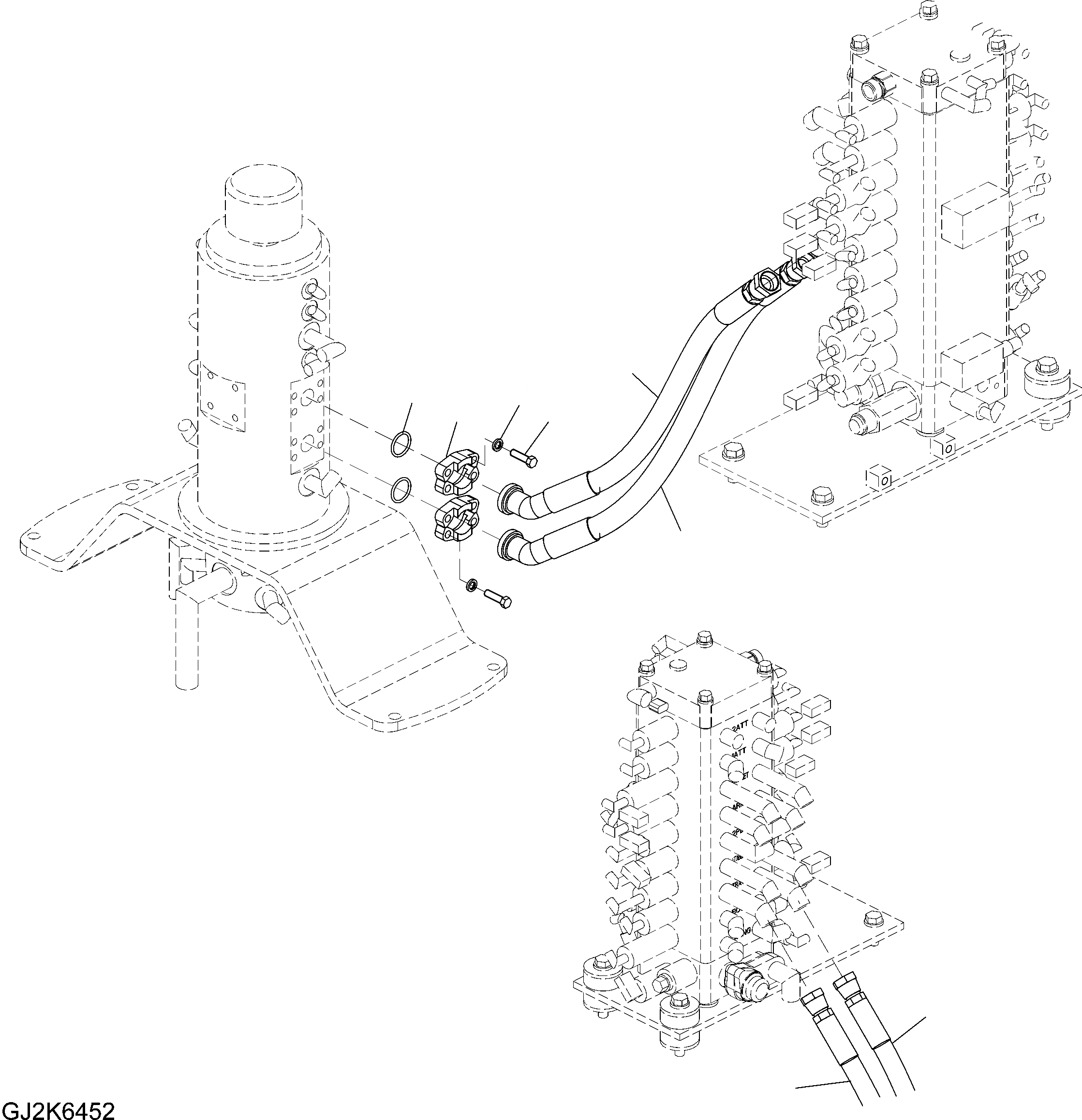 Схема запчастей Komatsu PW140-7 - ХОД ТРУБЫ H ГИДРАВЛИКА